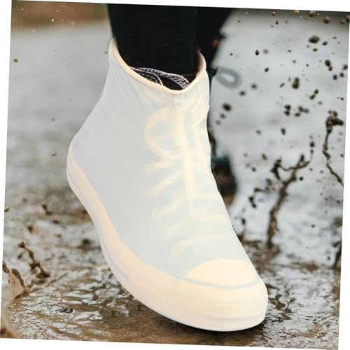 Protector reutilizable contra la lluvia para zapatos y botas para mujer, antideslizante miniatura 3