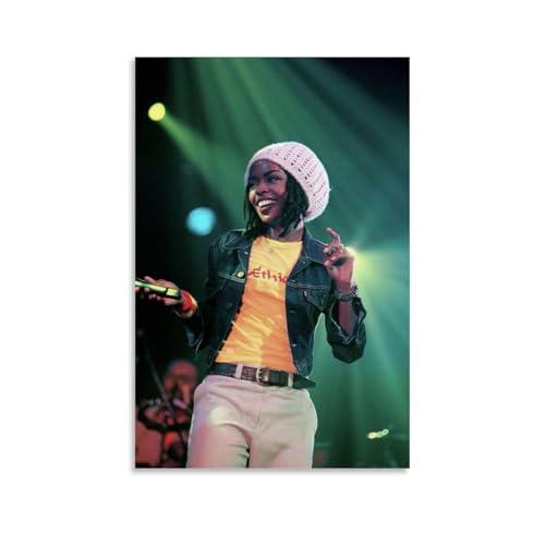 KAIYIDA Lauryn HillPoster Lienzo impermeable Mural independiente Decoración de habitación Dormitorio Marco de pared Arte Moderno Decoración del Hogar Regalo Creatividad 12x18 pulgadas (30x45cm) Estilo