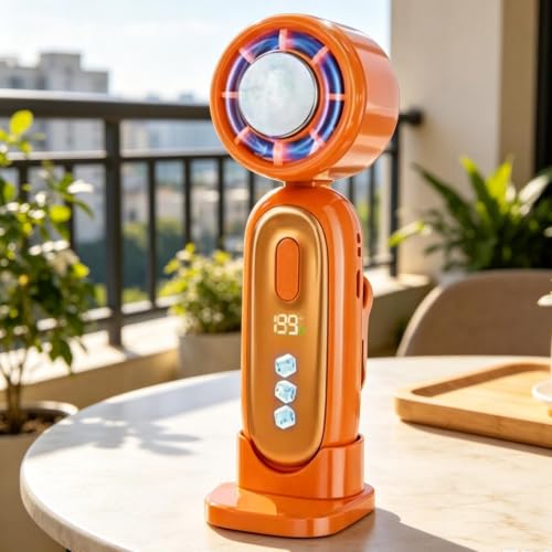 Ventilateur portable à main Generico avec 199 vitesses et écran LED