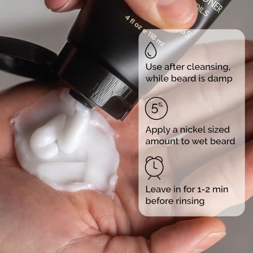 ZEUS Beard Conditioner Wash, Cleansing & Moisturizing Beard Wash with Green Tea & Natural Ingredients to Soften Beard – 8 oz. (Made in USA) Sandalwood - Image 6