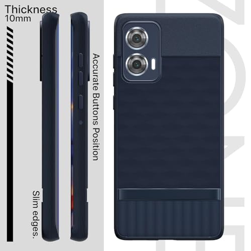 Image of Outlouders Back Cover for Motorola Moto Edge 50 Fusion 5G / Motorola Moto G96 5G | TPU Soft Flexible Shockproof | Full Camera Protection Back Case (Blue)