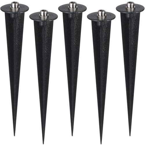 GANAZONO 8pcs Piquet de Terre de Jardin en Métal pour Lampes Solaires Remplacement Piquets de Sol Extérieur pour Cour Voie Patio Lampes Pôle