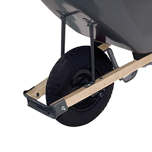 True Temper R6FF25 6 Cu. Ft. Steel Tray Wheelbarrow, Feet