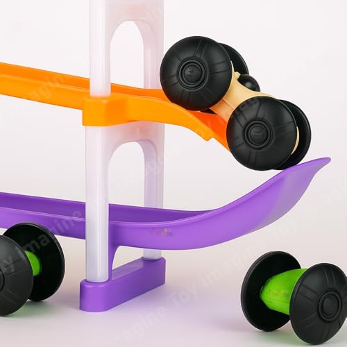Image of Toy Imagine 10-Level Racer Ramp Track Toy for Kids | 10 Colorful Ramps & 6 Cars | Vehicle Toy for Toddlers Age 1-3 | Indoor Racing Game for Boys & Girls