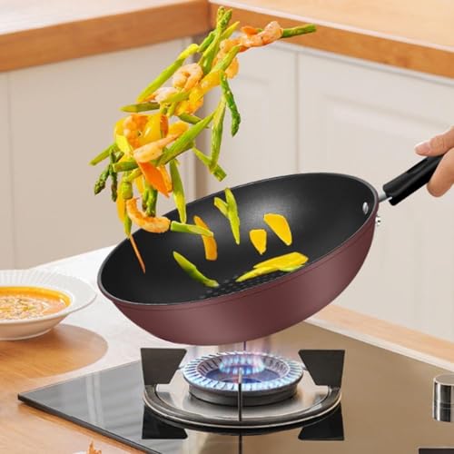 Wok antiadherente de hierro fundido 12.6 pulg miniatura 3