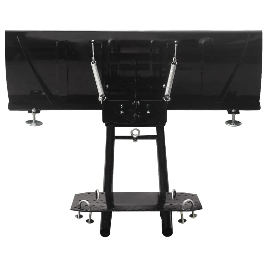 KOIECETA Schneepflug zur ATV-Montage Winkel in 5 Positionen Einstellbar Schneeschieber Schneeschild Räumschild Schneeschaufel Schwarz 115x38cm
