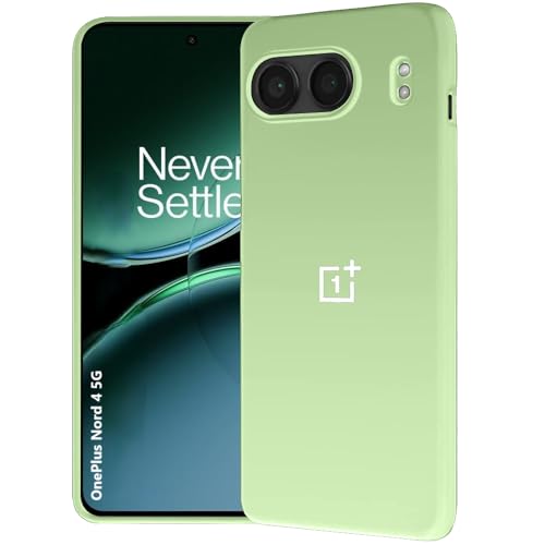 Image of MOBILOVE Back Cover Case for OnePlus Nord 4 5G | Pure Liquid Soft Matte Silicone Case with Logo and Comes with Camera and Screen Protection Back Cover for OnePlus Nord 4 5G (Mint Green)