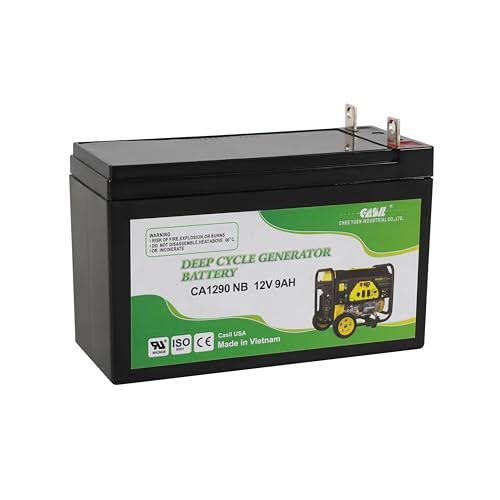 Casil 12V 9Ah Generator Battery, Generac Generator Battery, 6-FM-9A HW-9-12 Generator Battery Replacement for Generac GP7500E, XP8000E, XG8000E, HSL1069, 0G9449 Generac Battery