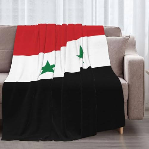 Couverture drapeau syrien en flanelle légère et douce