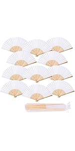 4 Ventagli Pieghevoli Cinesi - Bambù E Seta, Per Matrimoni E Decorazioni - Foto 13