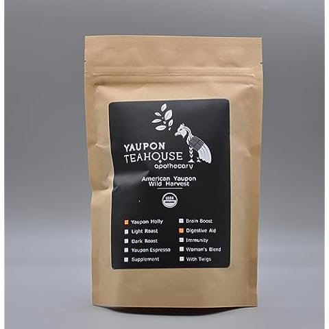 Yaupon Tea “Digestive Blend” - with Ginger Root, Chamomile, Fennel Seed, Licorice Root & Peppermint - 50 cups (More if you double or triple steep) - 3.5 oz (100 g) Cover