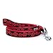 The Worthy Dog Poppies Dog Leash, Comfortable Nylon Webbing, Leashes for Walking, Durable Lead Black - Large