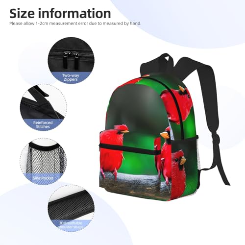 Mochila ligera cómoda de pájaros unisex resistente al agua 5