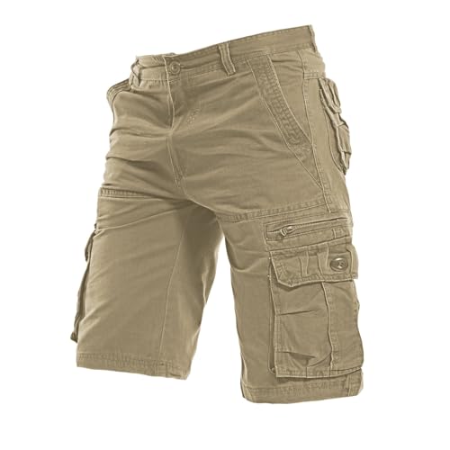 Short de travail vintage homme tricot grande taille confortable 6XL kaki