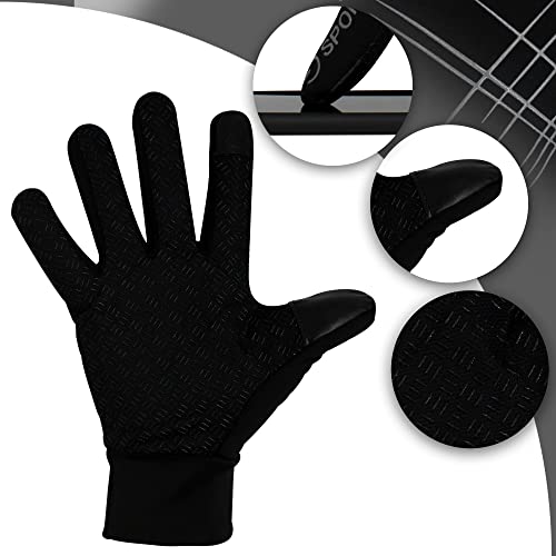 Image of ZaySoo Gloves Biking Cycling Water Resistant Outdoor Gloves Athletic Touch Screen Full Gloves - Black , Microfiber