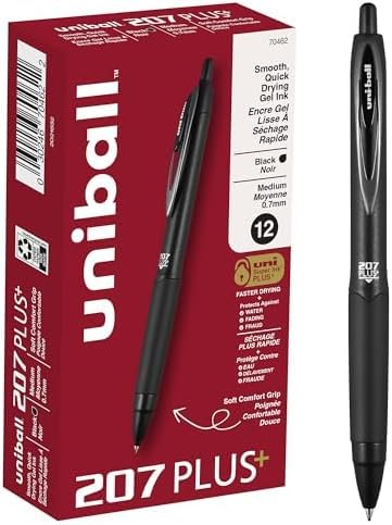 Image of Uni-Ball 207PLUS+ Gel,0.7MM,Black,(Pack of 144)