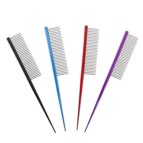 Pet Grooming Comb Rat Tail Comb Cat Hair Trimmer Combs Dog Hairstyle Comb Float Hair Removal Dematting for Cat & Dogs… - Image 5