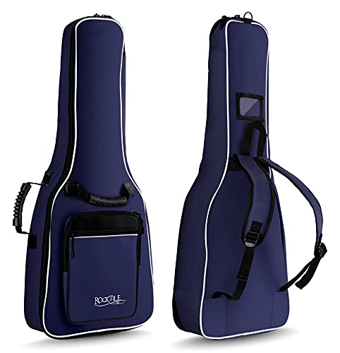 Housse guitare classique 1/2 Rocktile rembourrée avec sac à dos bleu