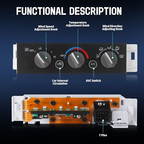 image for KAFKOF A/C Heater Control Panel for 1996-2000 Chevy GMC C1500 C2500 C3
