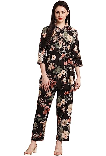 Image of Pistaa's Women Summery Floral Cotton Co-ord Set