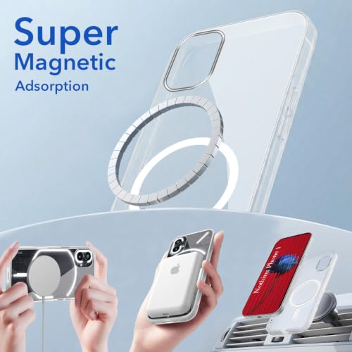 Image of Jkobi Lifetime Anti-Yellow MagSafe Compatible Clear Back Cover Case for Nothing Phone 1 (Sleek Hard Crystal | Shockproof and Camera Protection)