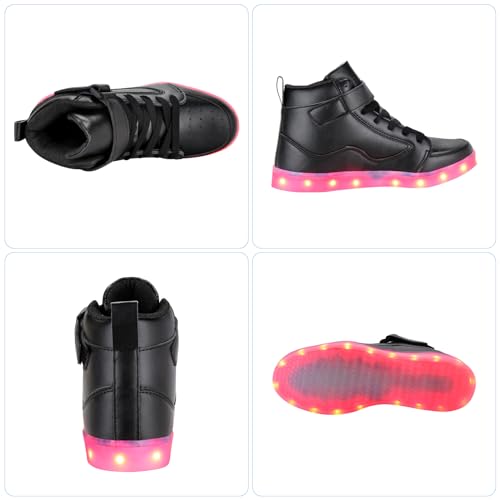 Image of Light Up Shoes Men Women LED Shoes USB Charging Adult High Top LED Sneakers Glow in The Dark Footwear for Dancing Party Festivals Festivals