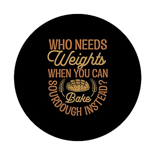 Baking Sourdough Bread Baker PopSockets Swappable PopGrip, Black - Image 3