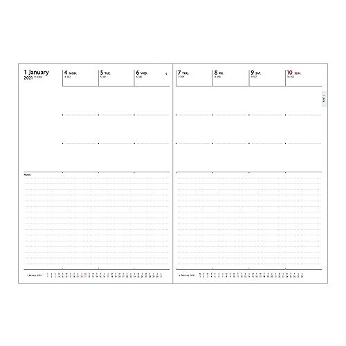 マークス 手帳 2021 スケジュール帳 ダイアリー EDiT 週間ノート 2020年12月始まり セミA5 リフィル 21WDR-ETH-RFL