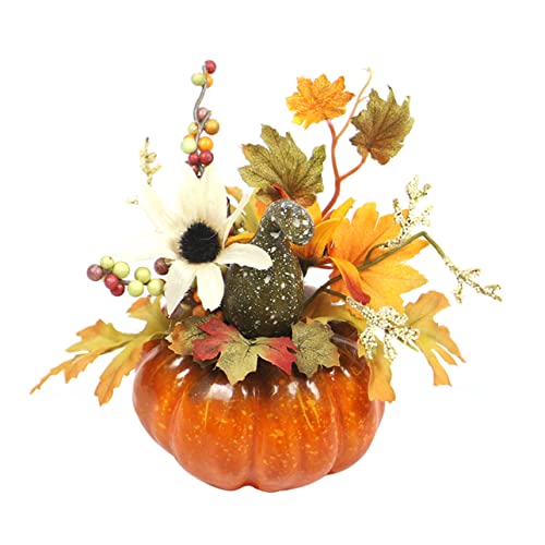 Décorations Halloween citrouille feuille érable cadre table automne moisson