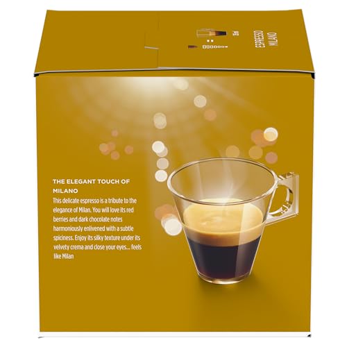 Image of NESCAFE Dolce Gusto - Espresso Milano Coffee Capsules (16 Servings) By COUGAR | Italian Inspired Espresso Coffee Pods | Intensity 7 Delicate Roast Coffee's Blend | Premium Coffee Capsules for Dolce Gusto Machines - (Imported-UK)