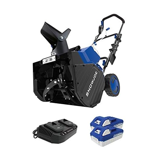 Snow Joe 24V-X2-SB18 48-Volt iON+ Cordless Snow Blower Kit | 18-Inch | W/ 2 x 4.0-Ah Batteries and Charger