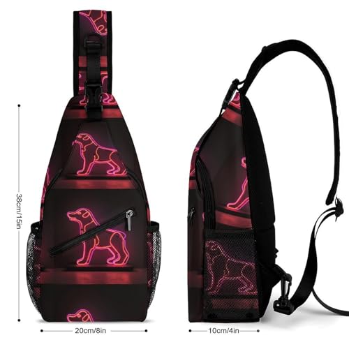 Bolso bandolera deportivo Pink Dog para senderismo y diario miniatura 2