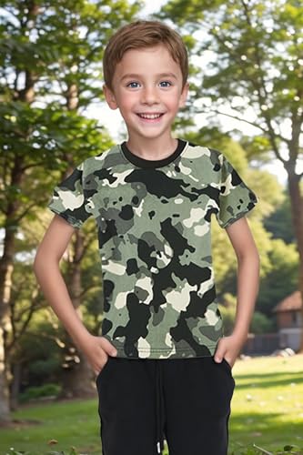 Image of Family Feeling Boys Short Sleeve Crewneck Kids T-Shirts Top Girls Tee