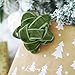 LiBongTa 4.5 Inch x 8 PCs Green Velvet Ribbon Star Gift Bow Self-Adhesive, Moss Green Christmas Bows, Premade Bows for Crafts, Treat Bags, Party Favor, Present Bow for Gifts, Wedding, Thanksgiving