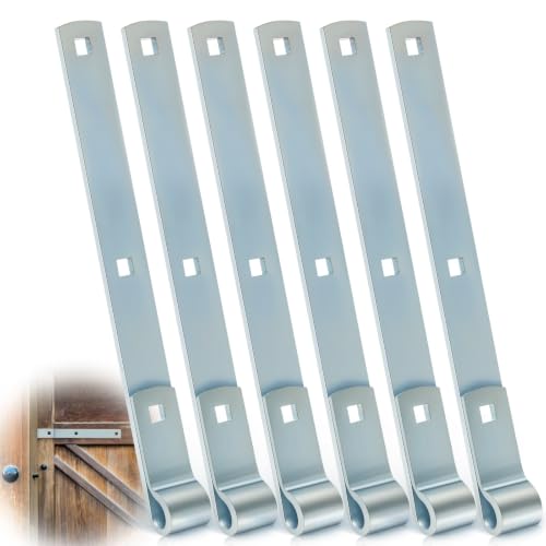 Yaocom 6 Pack 12" Zinc Strap Hinge Heavy Duty for Gate, Barn,Shed, Silver