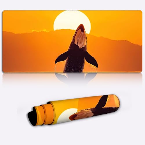 Tapis de souris pour jeux et bureau motif orque pour ordinateur portable