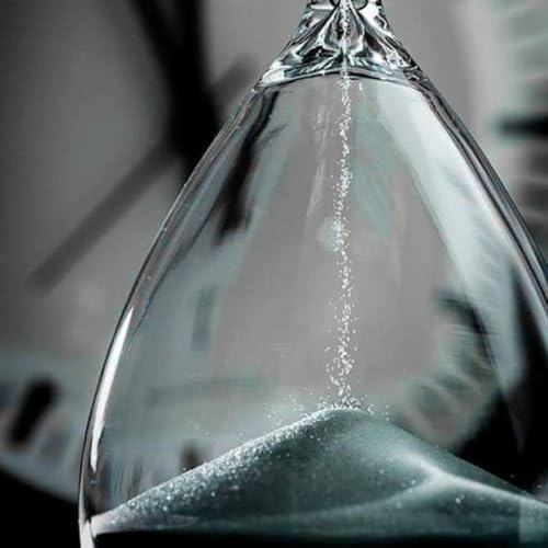 Genérico Ampulheta Decorativa de Vidro, Temporizador de Areia Cinza com 5, 15 e 30 Minutos