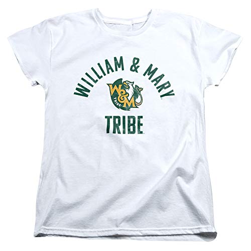 College of William and Mary Official Tribe Logo Women's T Shirt, White, Small