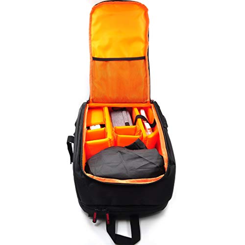 Preisvergleich Produktbild Luccase Schwarz Rucksack Doppelter Reißverschlusskopf Fotografie Rucksack wasserdichte Nylon Fotografie Tasche Kompatibel mit Xiaomi FIMI x8se Drone, 310X180X440mm