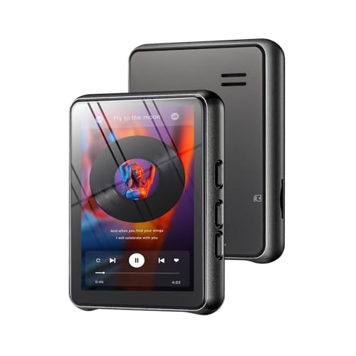 64GB MP3 Player Bluetooth 5.3 Touch Screen Music Player Portable mp4 Player with Speakers high Fidelity Lossless Sound Quality 2.4 inch mp3 FM Radio Recording e-Book