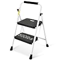 HBTower 2 Step Ladder, Folding Step Stool with Anti-Slip Wide Pedals, Sturdy Step Stools for Adults, 500 lbs Capacity Perfect for Kitchen & Household