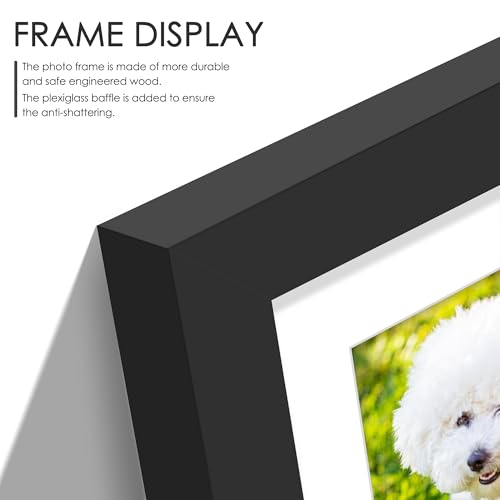 Image of DUENPY 6x9 Picture Frame Double 3.5x5 Collage Picture Frame Displays Two 3.5x5 inch Photos Collage Wall Decor Wall Hanging or Tabletop Black