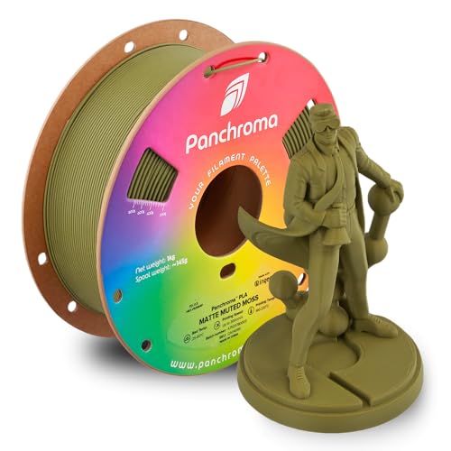 Polymaker Panchroma Matte PLA Filament, Muted Moss 1.75mm 1kg 3D Printing Filament, Formerly Polyterra Matte, Fits Most FDM 3D Printers, 1kg Spool (2.2lbs)