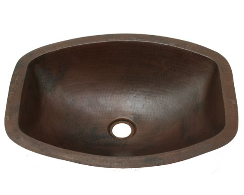 BOF17 inch Hammermarc Designer Copper Oval Bath w/Flat Sides