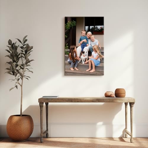Personalized Photo Canvas Wall Art, Custom Canvas Prints with Your Photos,Ready to Hang, Ideal Housewarming Wedding Birthday Gift for Family Friends (VERTICAL PHOTO, 12" L x 8" W) - Image 2
