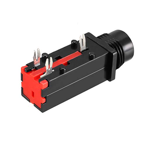 uxcell conector jack estéreo 6.35mm 3 pines PCB 6 piezas miniatura 3