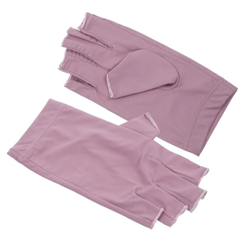 Mikikit 1 par Guantes de Manicura Antiuva de Gel Protección UV Guantes Negros Transpirables para Manicura con Tecnología de Secado Rápido Accesorios para Cuidado de Manos