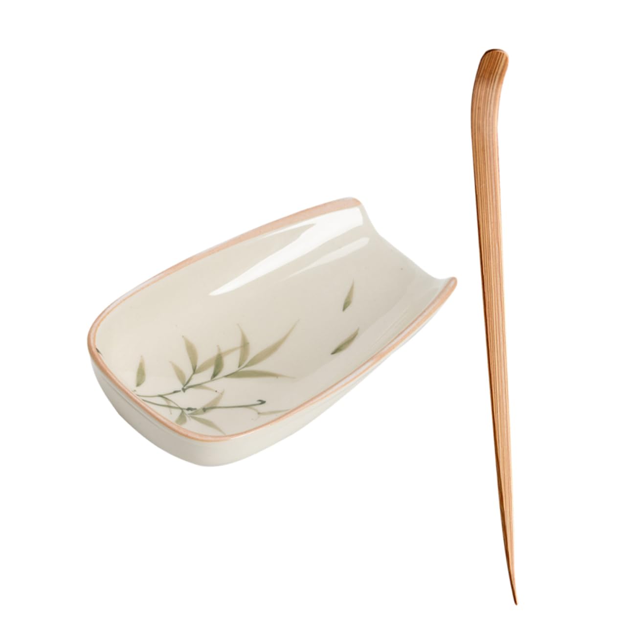 LABRIMP 1 Set Tea Leaf Storage Dish with Nonstick Tea Spoon and Beans for Home Office