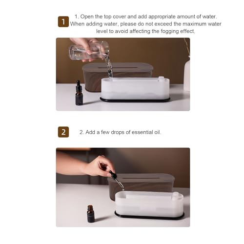 Difusor aromático eléctrico Fire Flame con LED y humidificador miniatura 7