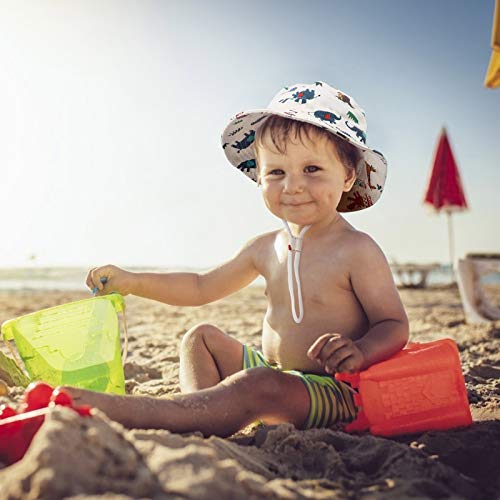 Bqubo Baby Sun Hat Boy Kids Toddler Sun Protection Animal Cap Unisex Summer Bucket Hat With Chin Strap Upf 50+ #TOP6